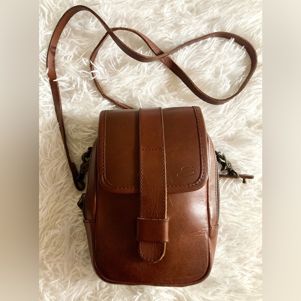 Surgeon Brown Leather Crossbody Bag